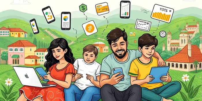 Produtos financeiros digitais para economia familiar